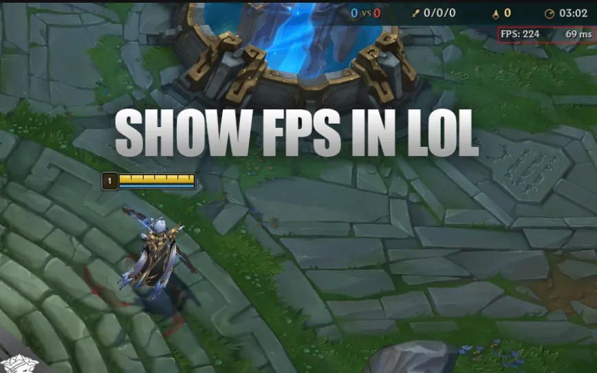 lol latency fps overlay in game screenshot