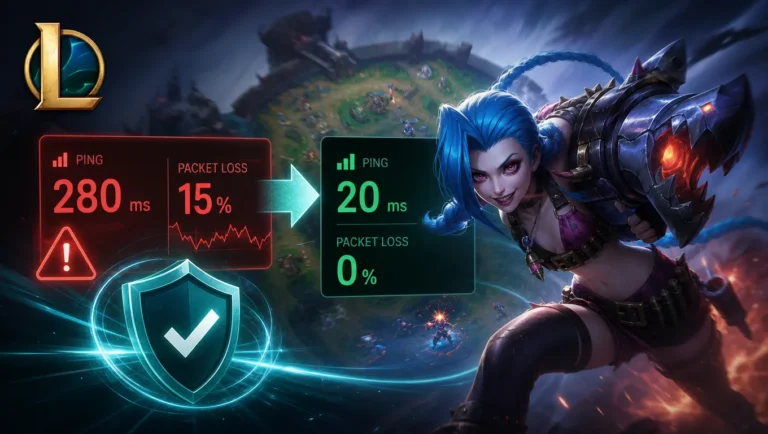 league of legends packet loss